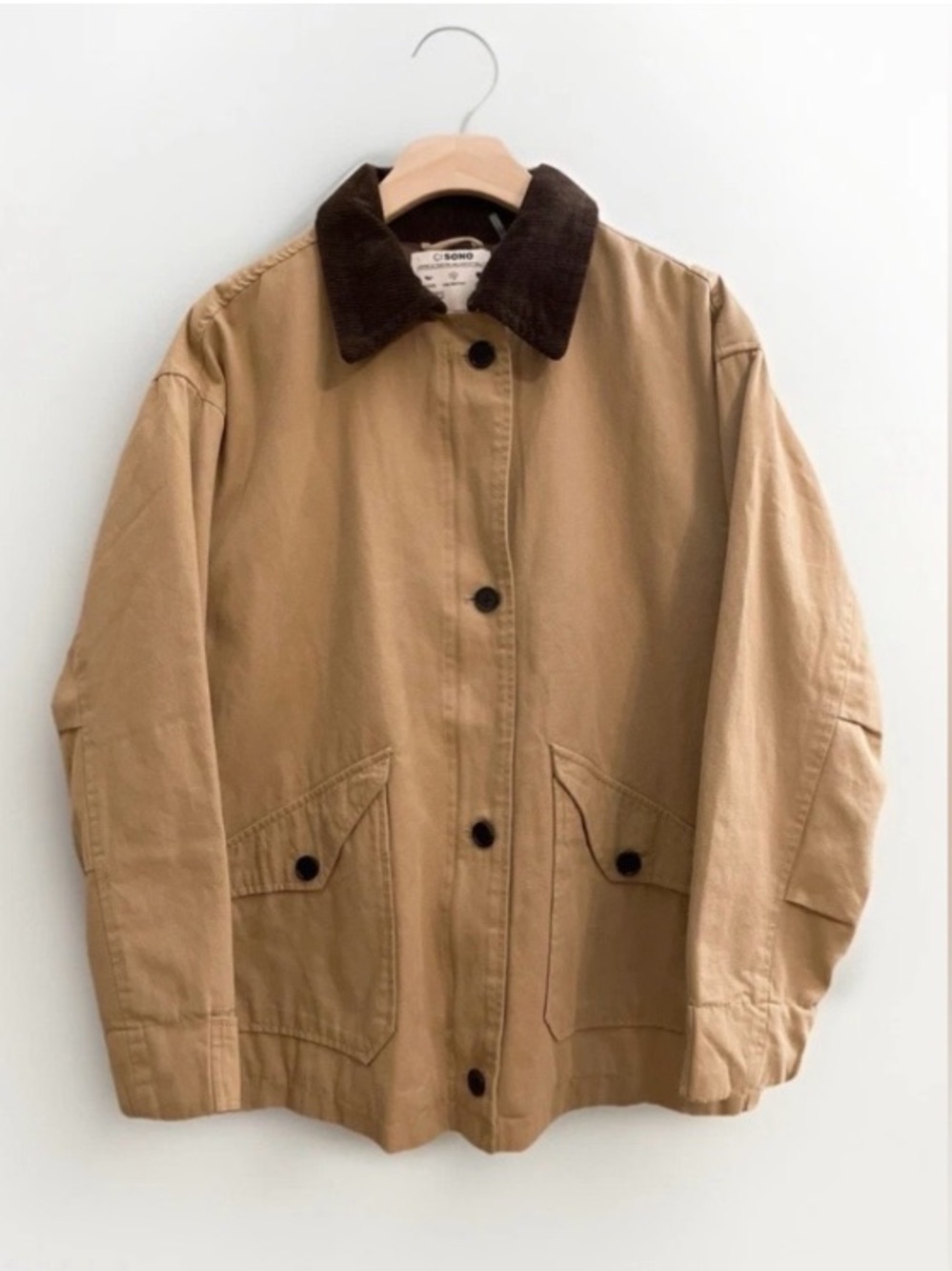 Ci-Sono Canvas Button-Down Utility Barn Jacket Spring Oversized XS/Medium - Picture 2 of 15
